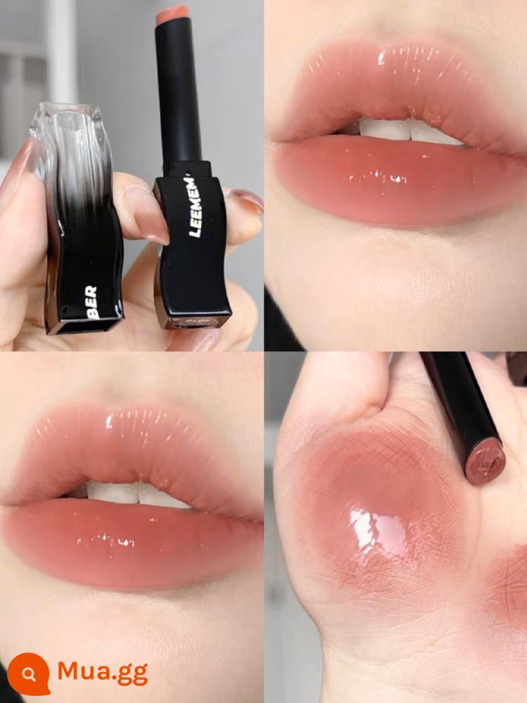 LEEMEMBER Li Meng Black Feather Solid Lip Gloss BL05 Hai đầu Lip Glaze Lipstick Deep Lip Primer Lip Mud nb01 - BL02 Lông Nhẹ ♥Có sẵn giao hàng nhanh chóng