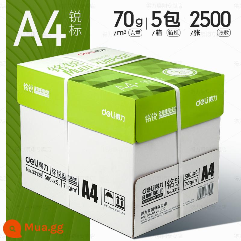 Giấy in và photocopy Deli A4 70g túi đeo vai 500 tờ văn phòng phẩm giấy trắng in a4 một hộp giấy nháp miễn phí vận chuyển cho học sinh Giấy in A4 nguyên hộp 70g 80g giấy photocopy a4 miễn phí vận chuyển - [Hot Sale/FCL] Mingrui 70g | 2500 tờ