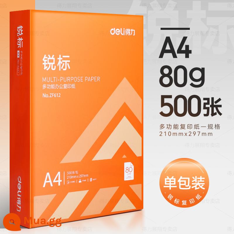 Giấy in và photocopy Deli A4 70g túi đeo vai 500 tờ văn phòng phẩm giấy trắng in a4 một hộp giấy nháp miễn phí vận chuyển cho học sinh Giấy in A4 nguyên hộp 70g 80g giấy photocopy a4 miễn phí vận chuyển - [Tiết kiệm] Nhãn Sharp 80g | 500 tờ