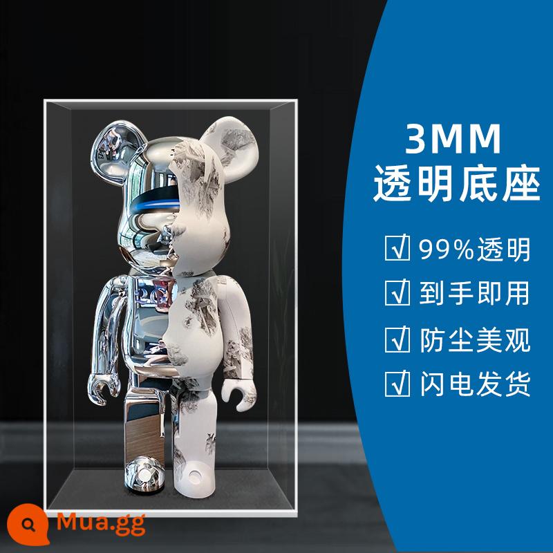 khối xây dựng bearbrick gấu bạo lực gấu acrylic trong suốt hộp trưng bày một mô hình che bụi mô hình hộp - Tích hợp 15*13*30cm (áp dụng 400%)