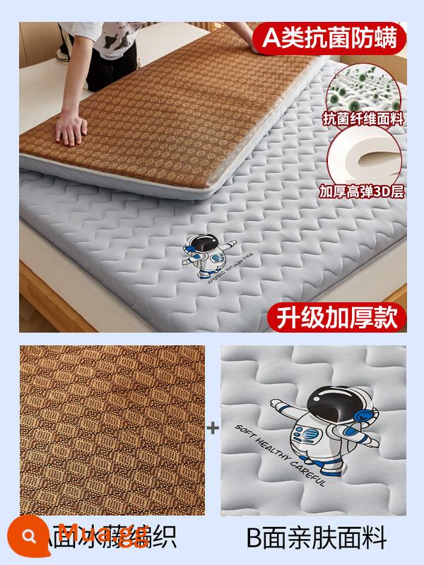 Nệm cao su đệm ký túc xá sinh viên giường đơn nệm chiếu tatami xốp cho thuê thảm đặc biệt đệm ngủ - Nệm phi hành gia màu xám = 6,5cm (kháng khuẩn loại A) có thể sử dụng được cả 2 mặt