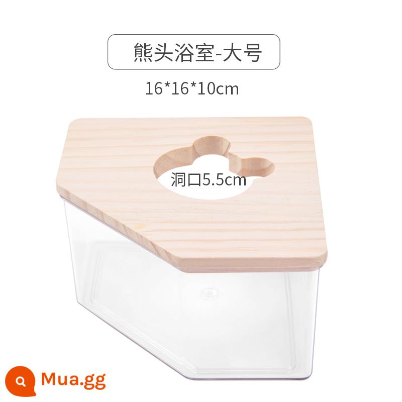 Phòng tắm Hamster hoàn toàn trong suốt nhà vệ sinh gấu vàng sử dụng kép phòng tắm chống văng cát tắm nước tiểu lưu vực cát nguồn cung cấp bên ngoài - Mẫu kim cương có nắp kích thước lớn