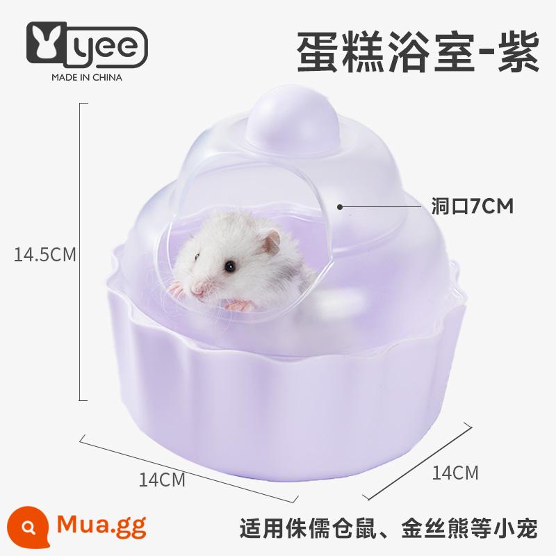 yee hamster tắm cát nước tiểu cát vàng lụa gấu tắm đặc biệt cát nước hoa khử mùi nhà vệ sinh tắm nước tiểu lưu vực cát nguồn cung cấp hộp - Cát tắm đa năng không màu tím Cake 1kg