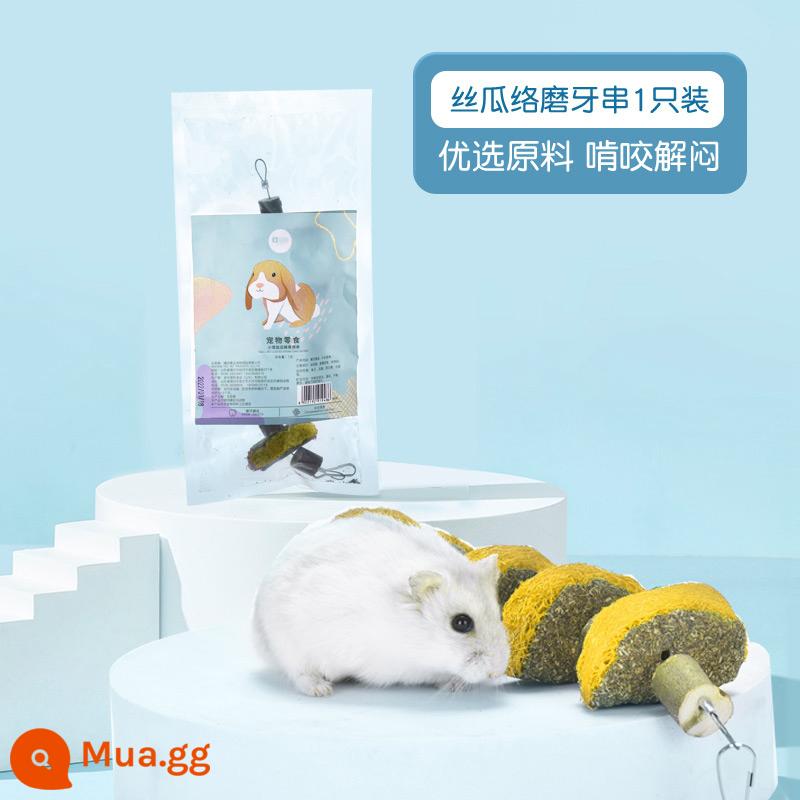 Hamster răng hàm dính thức ăn gấu trúc vàng chinchilla ăn được răng hàm snack đồ chơi thỏ tre ngọt apple nhánh cung cấp - Xiên mướp nướng - tặng 50g cành táo