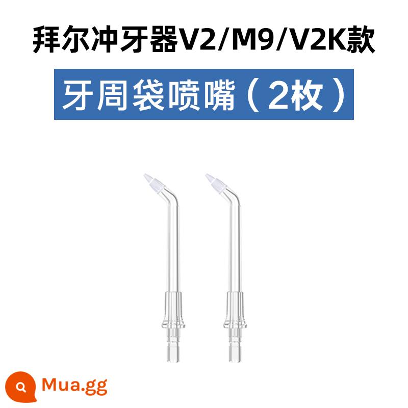 Bayer chỉ nha khoa máy nước chỉ ban đầu vòi phun vòi tiêu chuẩn M6 nhỏ trắng 003V2 phụ kiện răng miệng sạch hơn M9 - Bộ 2 đầu phun túi nha chu V2/M9