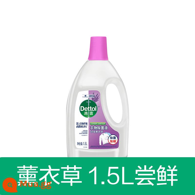 [Cùng phong cách của Xiao Zhan] Chất lỏng khử trùng quần áo Dettol 1.5L/3L Giặt khử trùng đồ lót, bọ ve và không khử trùng Biểu ngữ chính thức - [Hương hoa oải hương]1,5L