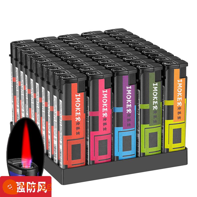 50 hộp bật lửa chống gió bán buôn hộ gia đình bật lửa dùng một lần dày và bền quảng cáo in tùy chỉnh - (Chống gió) Không gian logic (Gói 50)