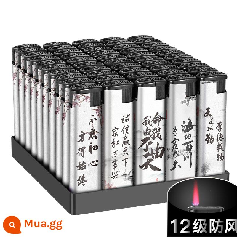 50 hộp bật lửa chống gió bán buôn hộ gia đình bật lửa dùng một lần dày và bền quảng cáo in tùy chỉnh - (Chống gió) Ruwen Heirloom (gói 50 miếng) được nâng cấp và dày lên