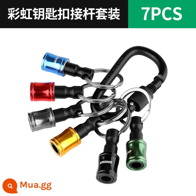 Rừng Xanh Tác Động Từ Tính Mạnh Mẻ Lô Đầu Chữ Thập Độ Cứng Cao Máy Khoan Điện Thép Vonfram Tua Vít Điện Bộ Tua Vít Điện - Bộ mũi khoan tháo nhanh 6 món Rainbow [bộ mũi khoan di động]