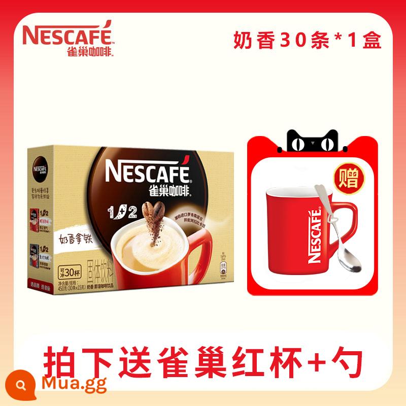 Bột cà phê hòa tan latte hương vị sữa cổ điển của Nestle ngọt ngào 3 trong 1 không đường hàng đầu chính thức của cửa hàng hàng đầu - Hương sữa 30 cái/hộp ❤Tặng cốc và thìa Nestlé