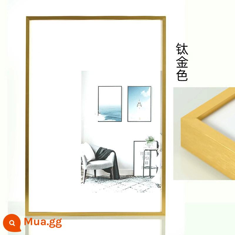 Mặt hẹp khung tranh hợp kim nhôm gắn khung ảnh treo tường triển lãm quảng cáo khung poster khung tranh ghép hình dễ dàng lắp đặt và tùy chỉnh - màu titan