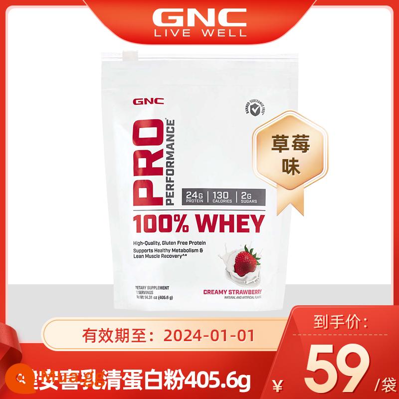 GNC Jian'anxi Hoa Kỳ nhập khẩu bột whey protein riêng biệt để tăng cơ protein trứng bột cho nam giới và phụ nữ cấp thực phẩm - 405,6 gram trong túi - ngày hết hạn 2024-01-01