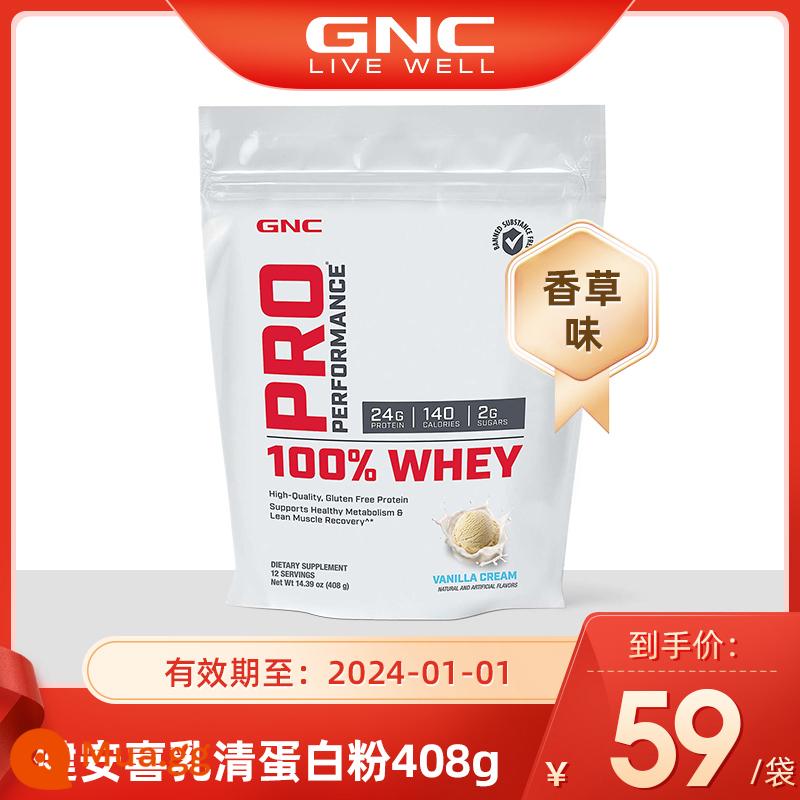 GNC Jian'anxi Hoa Kỳ nhập khẩu bột whey protein riêng biệt để tăng cơ protein trứng bột cho nam giới và phụ nữ cấp thực phẩm - 408g trong túi - ngày hết hạn 2024-01-01