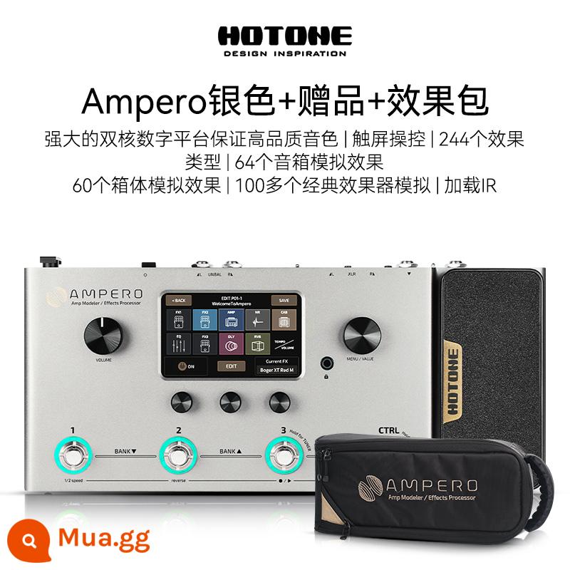 Đàn guitar điện mini Hotone Ampero one Stomp II thiết bị hiệu ứng toàn diện đàn guitar bass thế hệ 2 - [SF Express] Bạc + Quà tặng + Gói tùy chỉnh