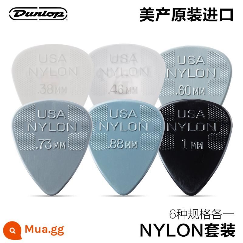 Dunlop Đàn guitar gỗ điện Dunlop chọn ballad quả bom tốc độ chống trơn trượt chịu mài mòn gảy đàn lò xo mảnh nylon điểm nổi Chọn - Dòng NYLON sáu độ dày mỗi dòng