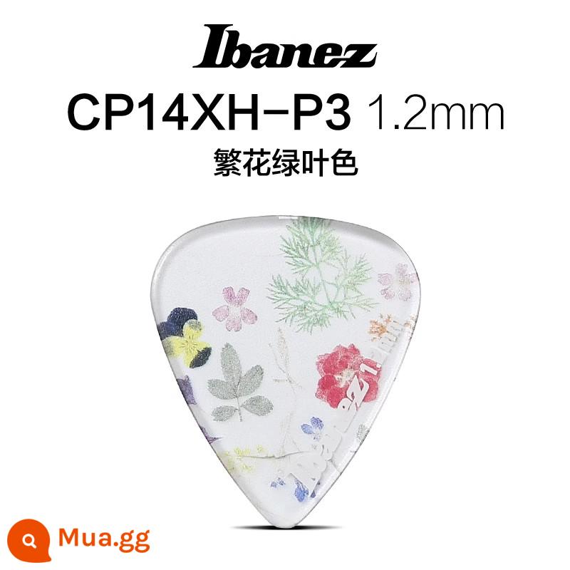 Nissan IBANEZ kính vạn hoa dòng đàn guitar dân gian pick gảy đàn tốc độ phụ kiện đàn guitar CHỌN - Hoa và lá xanh 1,2mm