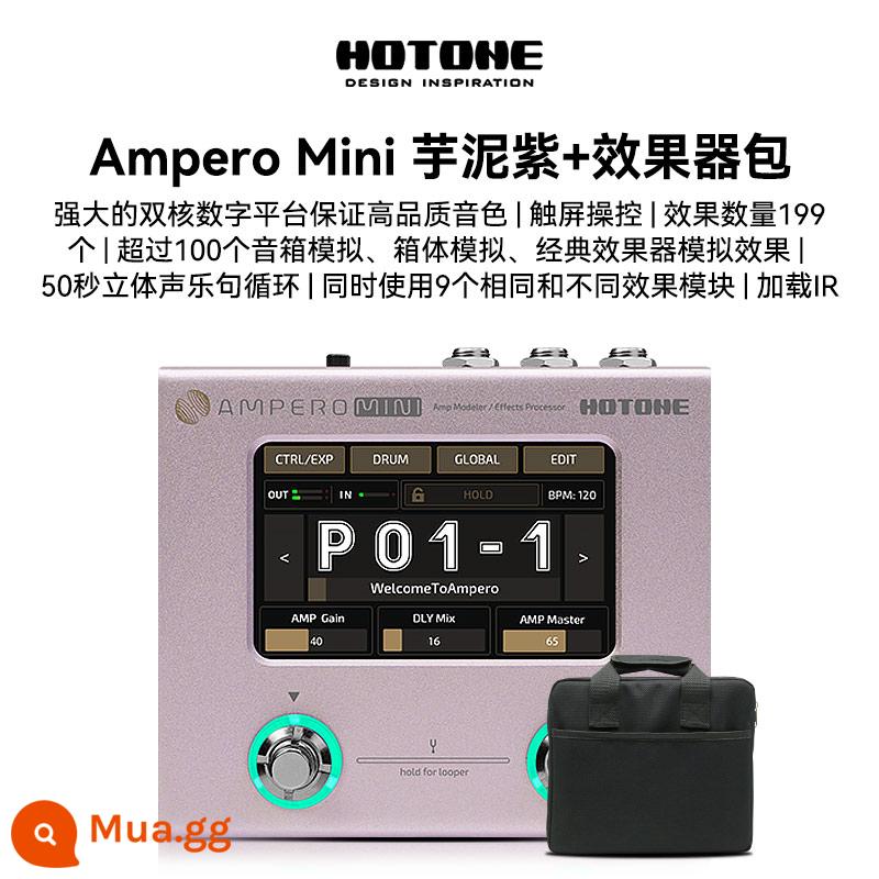 Đàn guitar điện mini Hotone Ampero one Stomp II thiết bị hiệu ứng toàn diện đàn guitar bass thế hệ 2 - [SF] Ampero MINI Khoai Môn Tím + Gói Hiệu Ứng