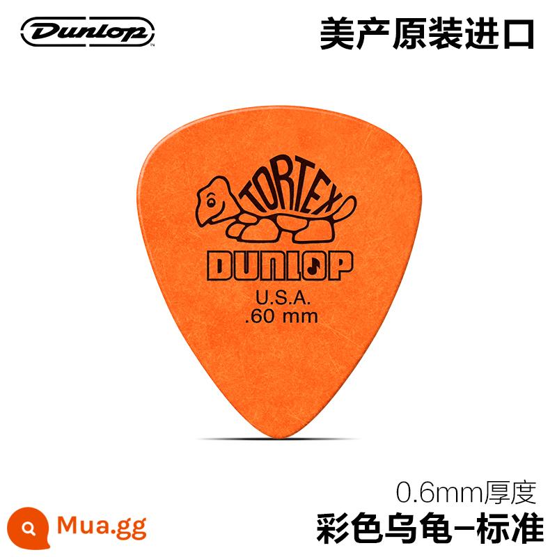 Dunlop Dunlop con rùa nhỏ đàn guitar điện gỗ chọn ballad quả bom tốc độ chống trượt chống mài mòn strumming mờ lò xo mảnh - Cam 0.6mm