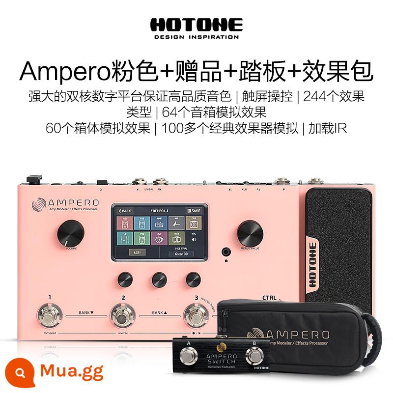 Đàn guitar điện mini Hotone Ampero one Stomp II thiết bị hiệu ứng toàn diện đàn guitar bass thế hệ 2 - [SF Express] Hồng + Quà tặng + Bàn đạp + Gói tùy chỉnh