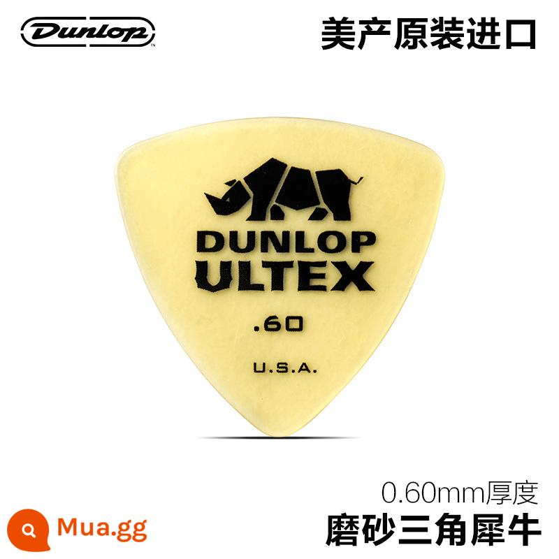 Dunlop Đàn Guitar Điện Dunlop Miếng gảy Tốc Độ Chơi Chà Chống Trơn Trượt Dân Gian Đàn Guitar Gỗ Sắc Nét Tê Giác Quét Dây Lò Xo - Triceratops 0,6mm