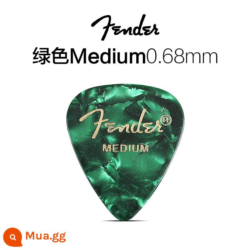 Fender Fender điện gỗ guitar bass mái chèo ballad fingerstyle phụ kiện quả bom tốc độ chống trượt celluloid gảy đàn mùa xuân mảnh - Xanh TRUNG BÌNH 0.68MM