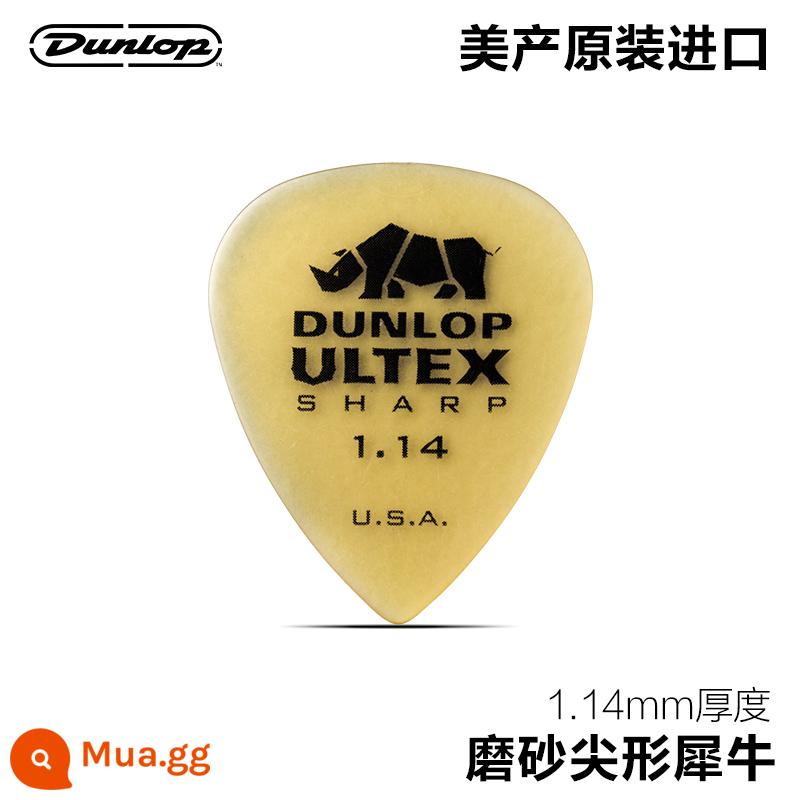 Dunlop Đàn Guitar Điện Dunlop Miếng gảy Tốc Độ Chơi Chà Chống Trơn Trượt Dân Gian Đàn Guitar Gỗ Sắc Nét Tê Giác Quét Dây Lò Xo - Tê giác sừng nhọn 1,14mm