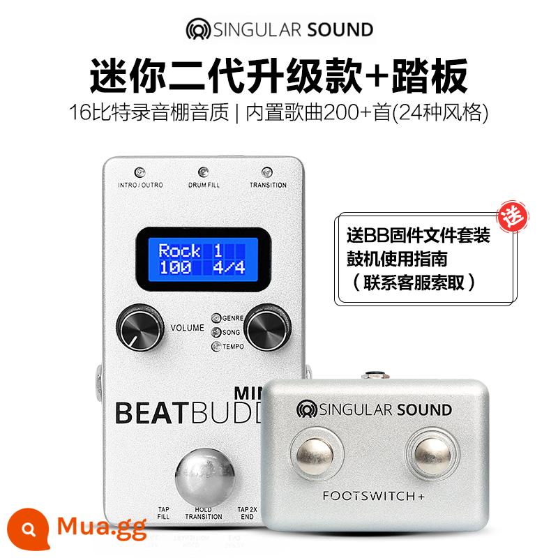 Beatbuddy mini chuyên nghiệp bb máy trống đơn guitar bass thực sự lấy mẫu trống - [SF Miễn phí Vận chuyển] Máy đánh trống Beatbuddy MINI 2 (Nâng cấp thế hệ thứ hai) + Bàn đạp điều khiển