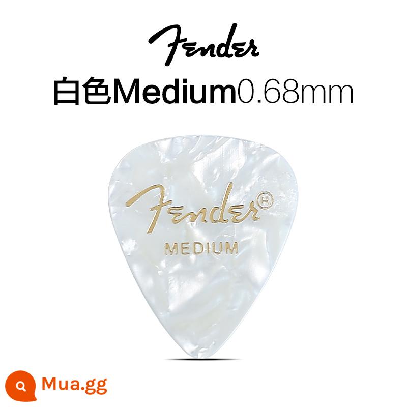 Fender Fender điện gỗ guitar bass mái chèo ballad fingerstyle phụ kiện quả bom tốc độ chống trượt celluloid gảy đàn mùa xuân mảnh - Trắng TRUNG BÌNH 0.68MM