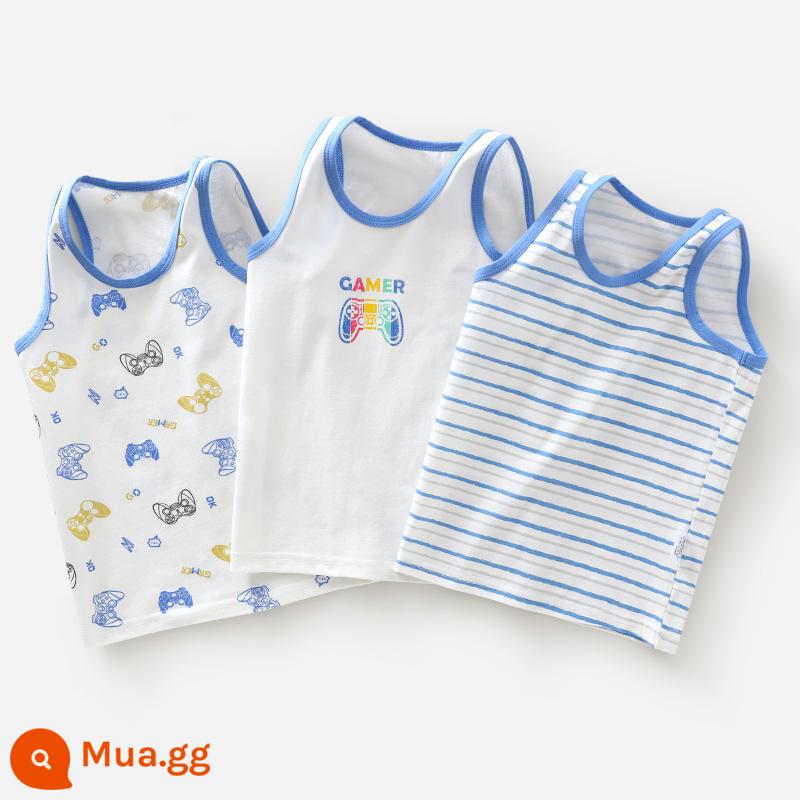 Áo Vest Trẻ Em Bé Trai Cotton Mặc Bên Trong Bé Trai Bé Trai Bé Trai Mùa Hè Vượt Rào Quần Lót Trẻ Em Áo Vest Nhỏ - Game thủ bông lycra