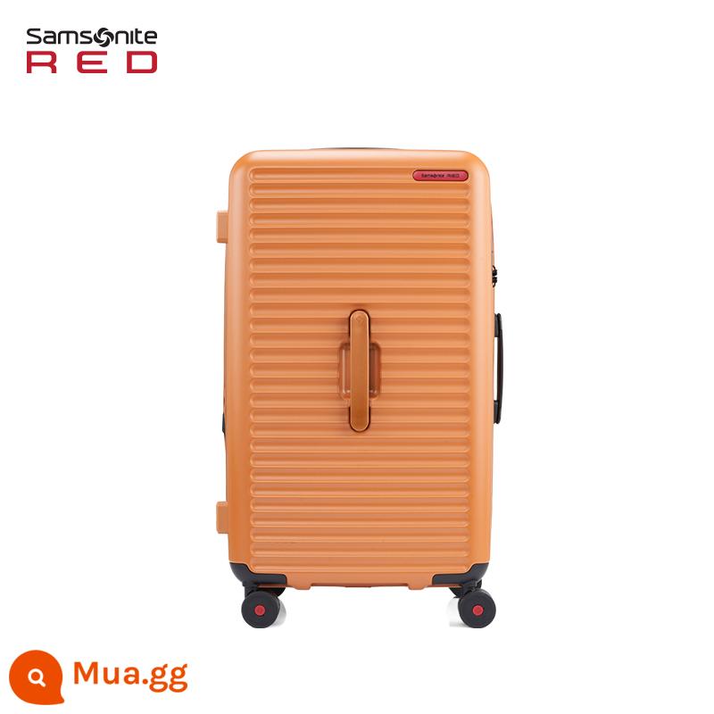 Samsonite Vali vali Samsonite 2022 mới vali hành lý vali kéo 20/25/28 inch HG0 - Loại hộp có thân màu vàng mù tạt