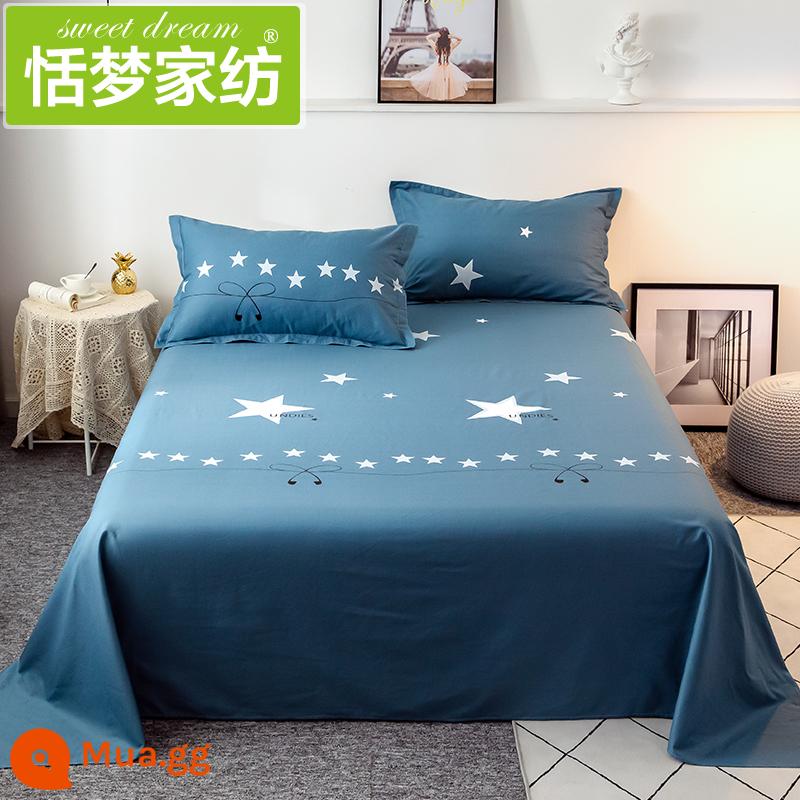 100% cotton ga trải giường đơn mảnh cotton nguyên chất ký túc xá sinh viên nam giường đôi dày 1,5 m chăn - sao ngủ