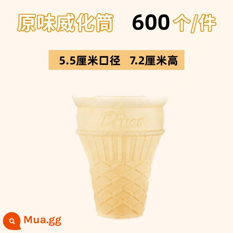 500 Kem Ống trứng phẳng -Bottomed, Ice Ice, Ice Tincture Meter Powder, Ice Cream Egg Curd - Ống wafer đáy phẳng 600 miếng - không cần nạp giấy