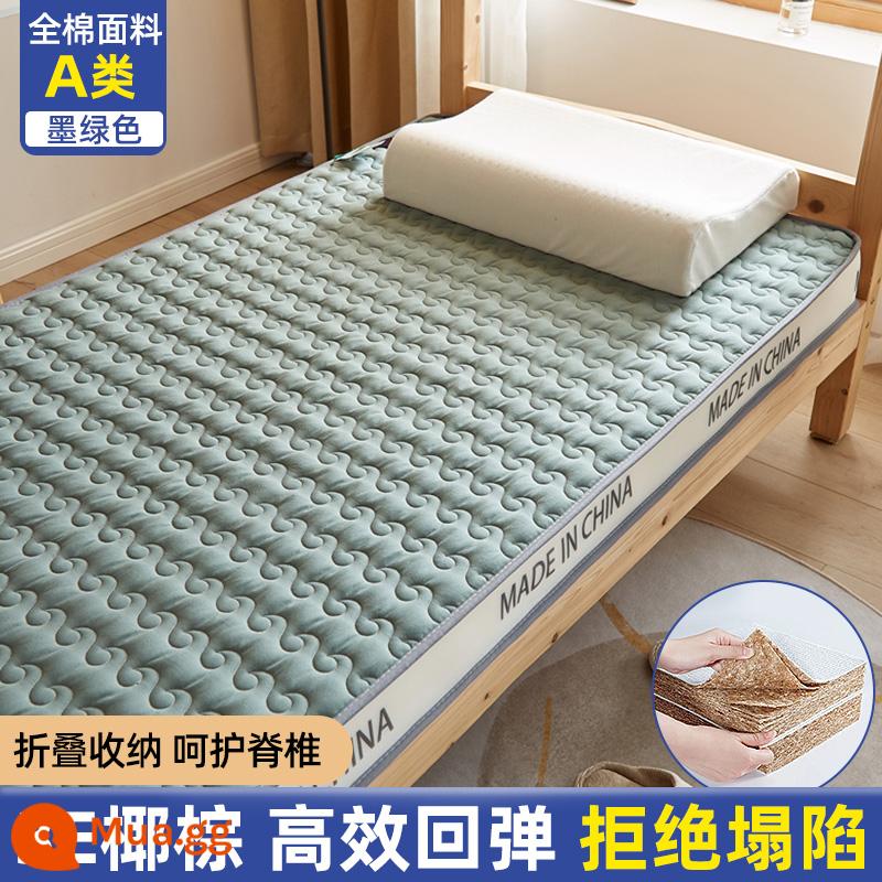 Cọ dừa nệm cứng thảm ký túc xá sinh viên đơn dày đệm cao su 90x190 gấp tatami nệm miếng lót - Màu mực [Thoải mái 6cm]