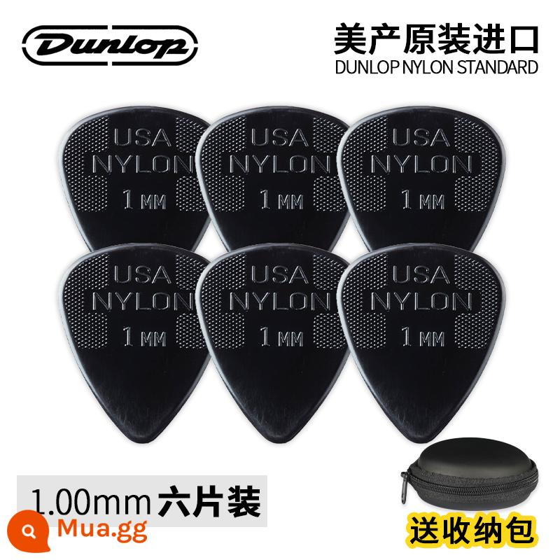 Sáu múi Dunlop Dunlop NylonStandard dân gian acoustic guitar siêu mềm phím nylon chống trượt - Gói sáu mảnh 44R_1,00