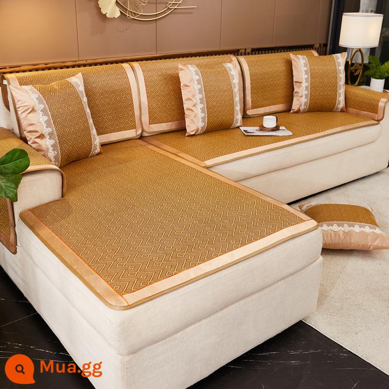 Nam Cực Người Mùa Hè Mây Thảm Sofa Đệm Mùa Hè Thảm Ngồi Đệm Chống Trơn Trượt Ghế Sofa Bao Gồm Tất Cả Đa Năng Bao Khăn Vải - mục vụ