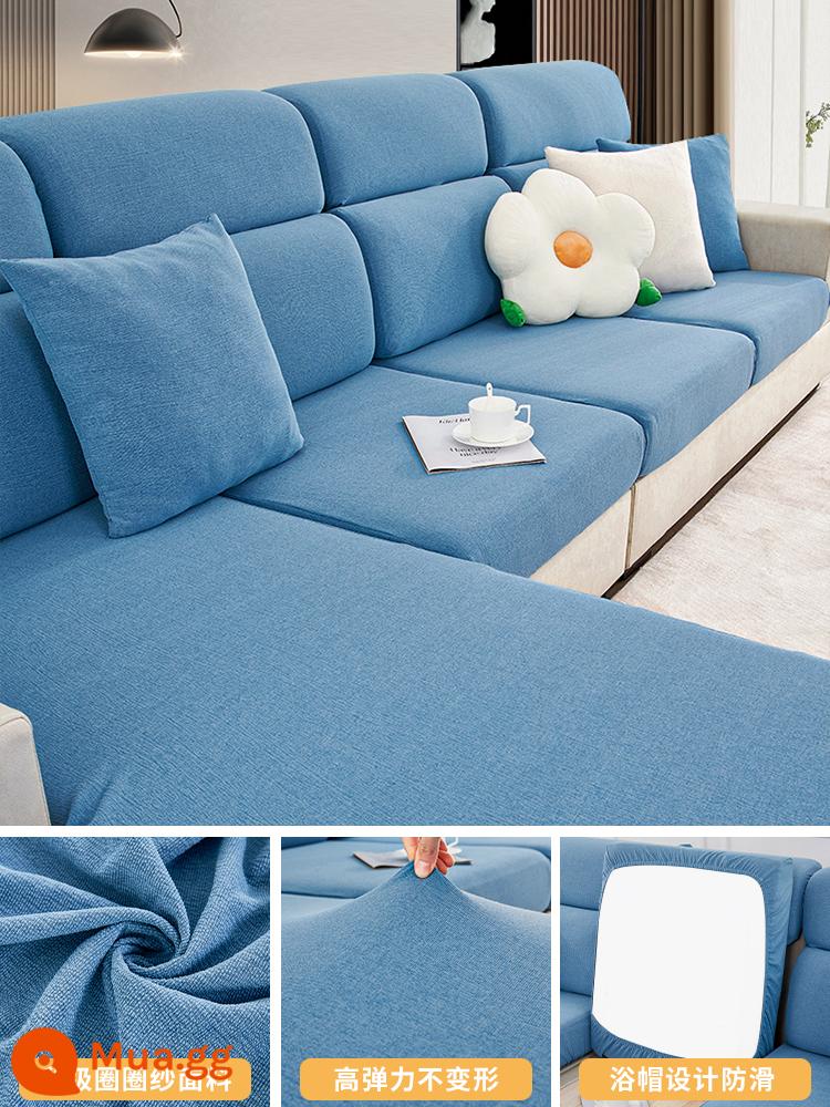 Voan 2022 Mới Ghế Sofa Tất Cả Đa Năng Mùa Đông Thun Đơn Giản Đa Năng Ghế Sofa Đệm Vải - Xinyi-màu xanh hoàng gia