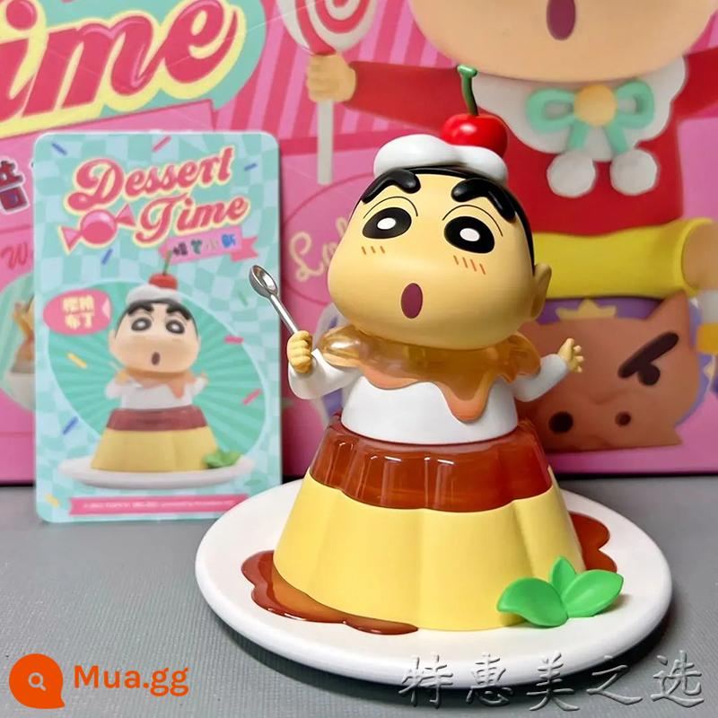 Chính hãng tại chỗ Crayon Shin-chan đeo chéo loạt mù hộp mô hình hàng ngày búp bê hoạt hình hợp thời trang chơi ngoại vi món quà trang trí - Cherry Pudding Xiaoxin (bỏ hộp nhưng không có túi)