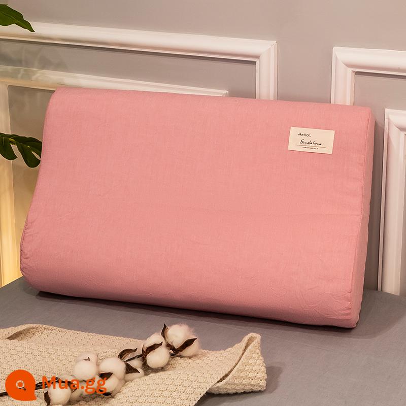 INS sản phẩm tốt vỏ gối cao su một đôi vỏ gối cao su cotton 60x40 cotton giặt sạch trẻ em cotton nguyên chất 50x30 - ☆Một cặp vỏ gối cotton cao su [bột]