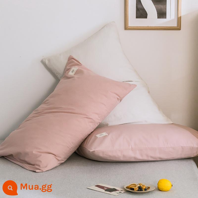 Ins áo gối cotton nguyên chất một đôi lưới màu đỏ phong cách nhà dày 100 áo gối cotton vỏ gối đơn lớp lót - ☆Quý ông đỏ [Một cặp vỏ gối cotton]