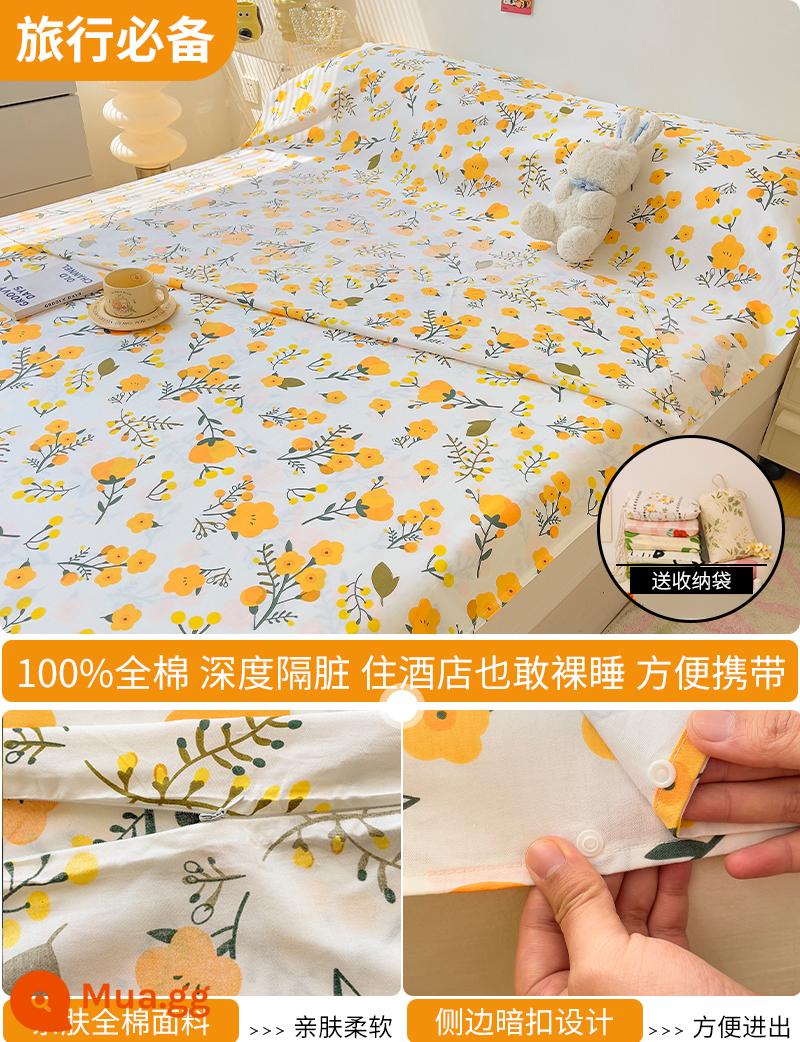 Cotton bẩn túi ngủ khách sạn xách tay du lịch tàu ngủ hiện vật ga trải giường cotton vỏ chăn chuyến đi công tác khách sạn - Tranquility (túi ngủ) - đi kèm túi đựng tương tự