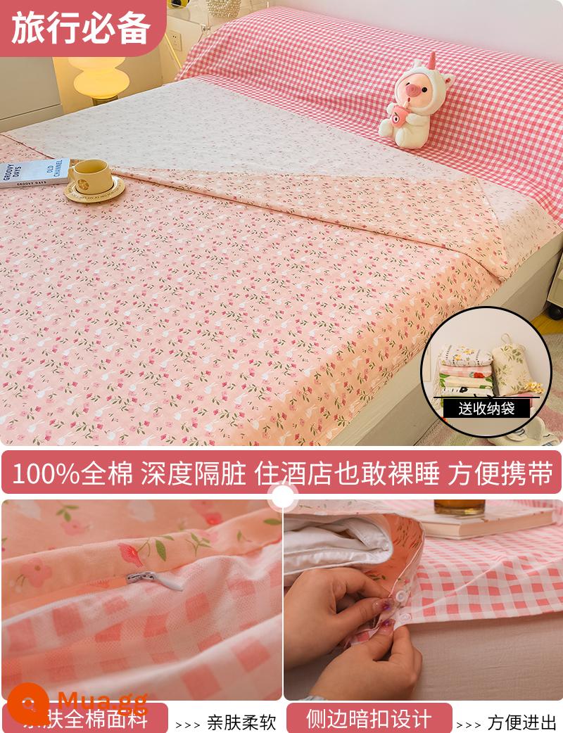 Cotton bẩn túi ngủ khách sạn xách tay du lịch tàu ngủ hiện vật ga trải giường cotton vỏ chăn chuyến đi công tác khách sạn - Youmi (túi ngủ) - đi kèm túi đựng tương tự