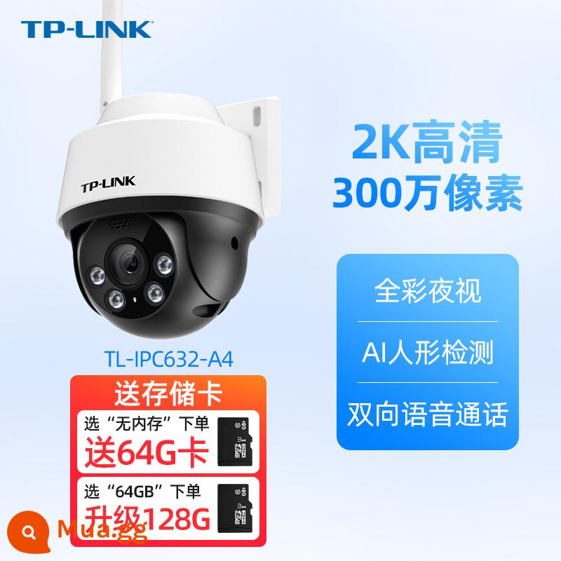 Camera không dây TP-LINK camera điều khiển từ xa tại nhà điện thoại di động độ nét cao toàn cảnh 360 độ không góc chết đồng hồ kho báu gia đình camera tplink cửa trong nhà và ngoài trời an ninh thương mại mạng chung màn hình đường - [Tầm nhìn ban đêm đầy đủ 3 triệu màu]+Hình người AI+báo động âm thanh và ánh sáng