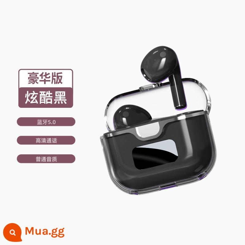 Tai nghe Bluetooth không dây thực sự in-ear dành cho nữ 2022 mới, giảm tiếng ồn không đau trong thời gian dài phù hợp với Apple Huawei Xiaomi - Phiên bản Deluxe-Đen mát [Bluetooth Chip 5.0]