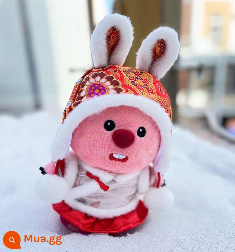 Phiên bản Hàn Quốc của Little Beaver Ruby búp bê điên rồ dễ thương búp bê sang trọng gối cô gái quà tặng loppy mù hộp xác thực - Thỏ may mắn và hải ly [Bộ hải ly + thỏ may mắn]