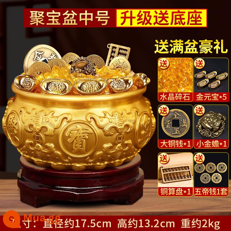 Bonato Rice Xi lanh Baifu Twita Poly Treasure Pure Copper chính hãng Mang theo phòng thí nghiệm CJaine Copper Shop Creative Sáng tạo trang trí nhỏ - Cornucopia size vừa tặng kèm nhiều quà tặng + đế