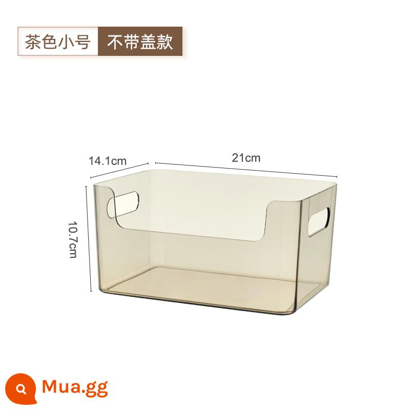 Máy Tính Để Bàn Hộp Bảo Quản Trong Suốt Mặt Nạ Mỹ Phẩm Hoàn Thiện Hộp Acrylic Giỏ Đựng Đồ Ăn Gia Đình Nhà Bếp Đồ Lặt Vặt Hộp Bảo Quản - Kèn nâu