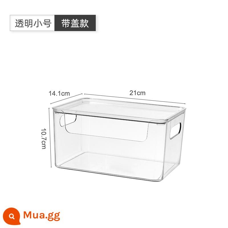 Máy Tính Để Bàn Hộp Bảo Quản Trong Suốt Mặt Nạ Mỹ Phẩm Hoàn Thiện Hộp Acrylic Giỏ Đựng Đồ Ăn Gia Đình Nhà Bếp Đồ Lặt Vặt Hộp Bảo Quản - Kích thước nhỏ trong suốt (có nắp)