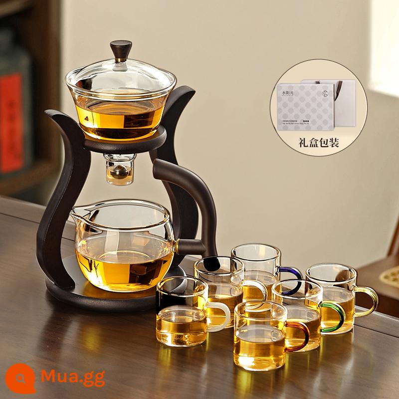 Thủy tinh bán đồ uống bán trà nhóm kết hợp những người lười biếng với ấm trà Bubbot Tea Tea Cup - [Hộp quà] Bộ trà Yaoyue + cốc sáu màu