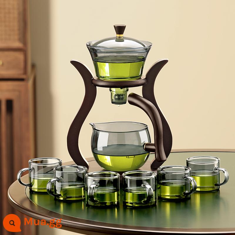 Thủy tinh bán đồ uống bán trà nhóm kết hợp những người lười biếng với ấm trà Bubbot Tea Tea Cup - [Ưu đãi đặc biệt cho sản phẩm mới] Bộ trà hoàn toàn tự động Ash-Yaoyue (với 6 cốc)