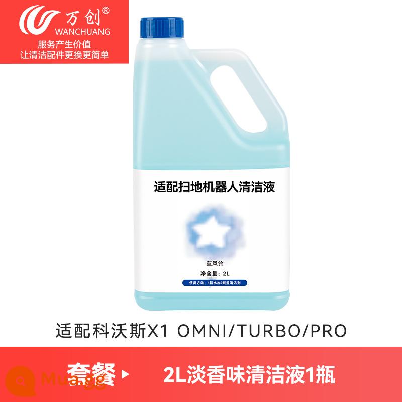 Với phụ kiện robot quét Cobos X1 bụi túi làm sạch chất lỏng tiêu hao cây lau nhà Omni cuộn bàn chải bên bàn chải lọc - Dung dịch tẩy rửa 2L [Mùi chuông gió xanh]